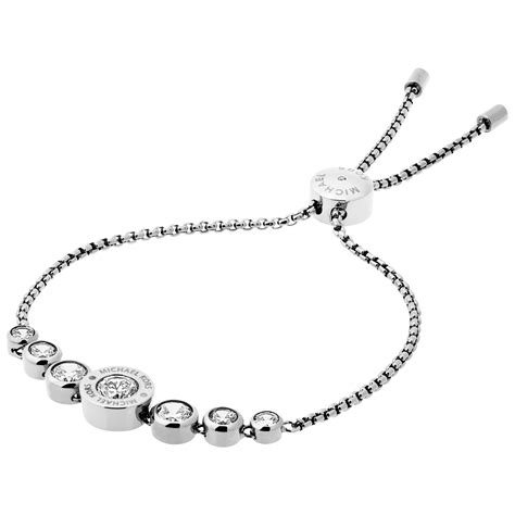 michael kors silver bracelet|michael kors adjustable bracelet.